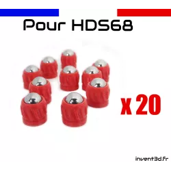 20 slugs billes 12mm acier Calibre .68 pour HDS68 T4E Umarex - Rouge