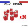 20 slugs billes 12mm acier Calibre .68 pour HDS68 T4E Umarex - Rouge