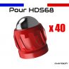 40 slugs billes 12mm acier Calibre .68 pour HDS68 T4E Umarex - Rouge