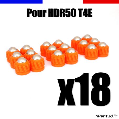 18 munitions pour T4E HDR50 cal.50 bille 8mm poids 2,7g - Slug projectile Orange